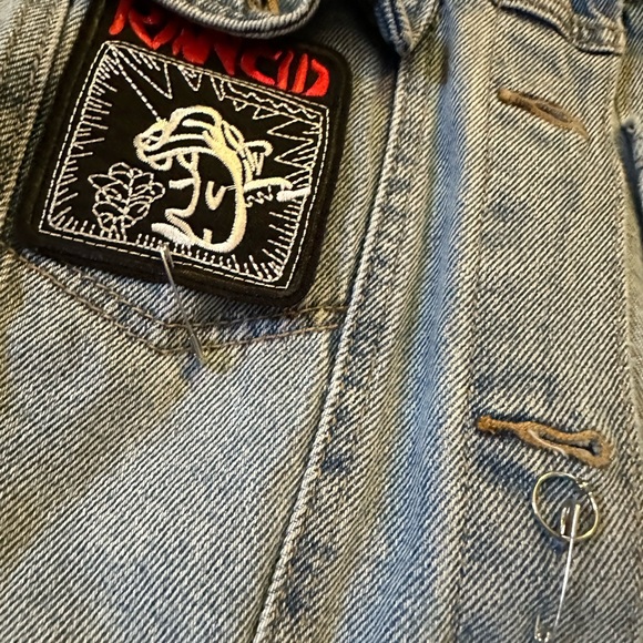 Hand stitched Jean jacket ROCK - Picture 2 of 5